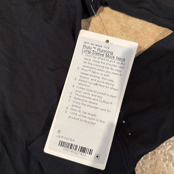 NWT lululemon Rulu ™ Running
Long-Sleeve Mock Neck Size 6 - Picture 3 of 7